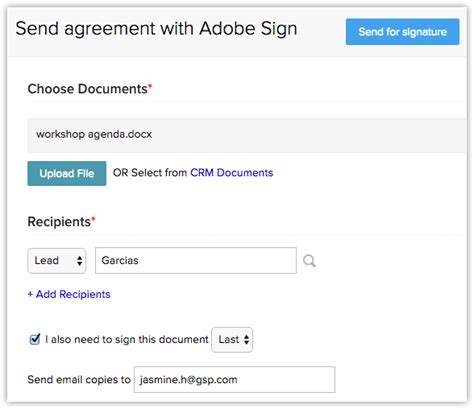 Adobe Sign Extension Online Help Zoho Crm