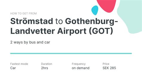How To Travel From Strömstad To Gothenburg Landvetter Airport Got Sweden