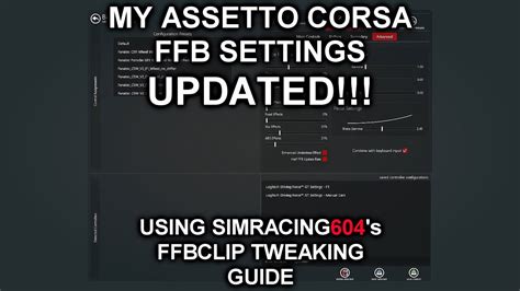 Guide To Setting Up The FFB On Assetto Corsa Competizione 50 OFF