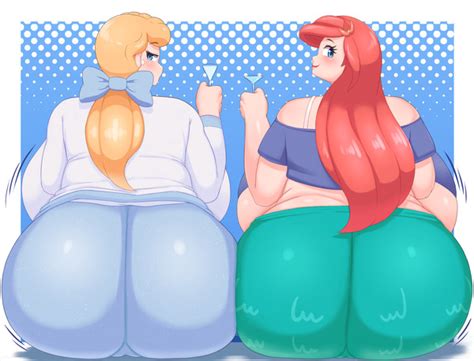 Rule 34 2girls Ariel Ass Awaiting Bbw Big Ass Blonde Hair Blue Pants
