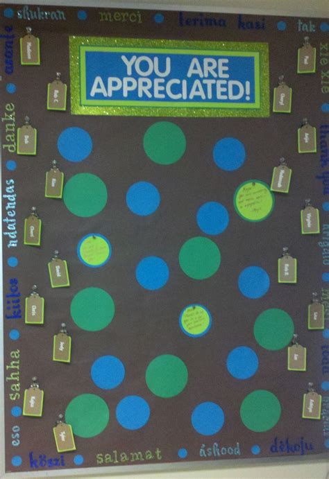 Employee Appreciation Board Around The Edges Are Thank You In