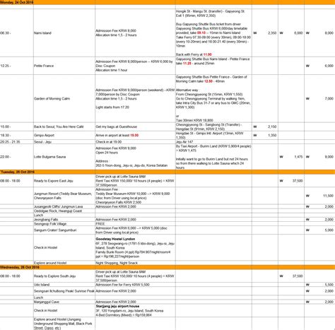 Itinerary Korea Autumn 11D/10N (Seoul, Gyeonggido, Sokcho, Jeju Island