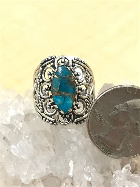 Blue Copper Turquoise Size By Karinsforgottentreas On Etsy Blue