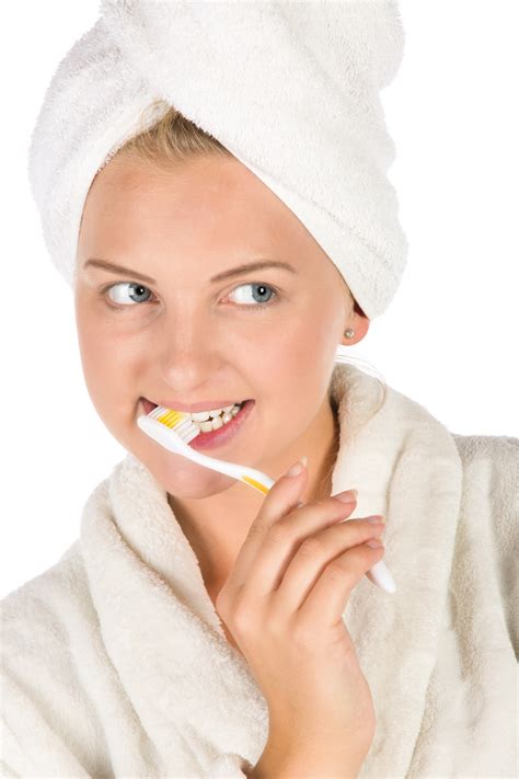 Woman Brushing Teeth Free Stock Photo Public Domain Pictures