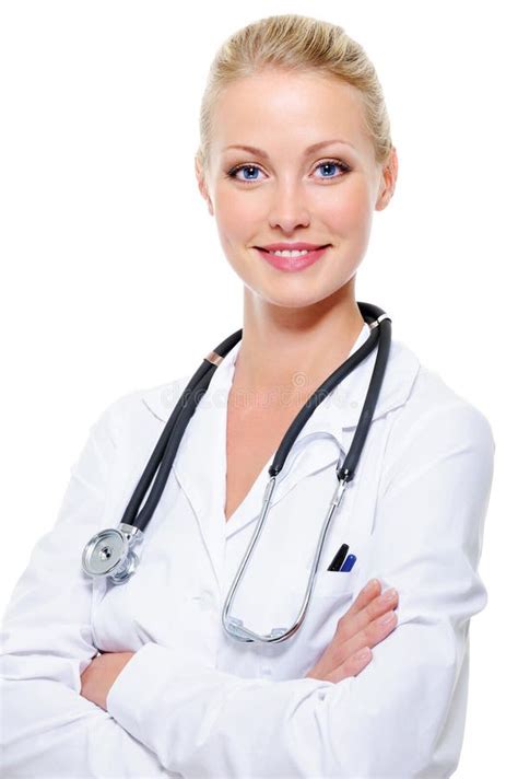 Beautiful Successful Female Doctor Stock Photo Image Of Happy Smile