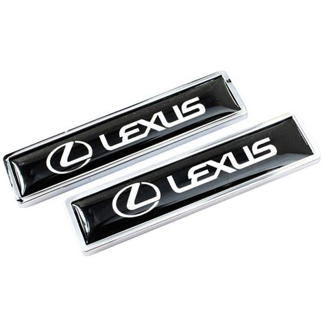 2pcs Lexus Logo Metal Emblem Fender Side Stickers Badge Decor Car