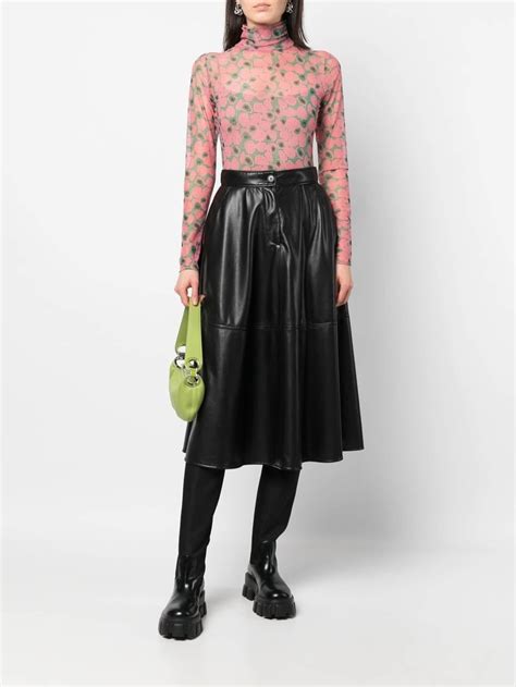 Faux Leather Skirt Msgm