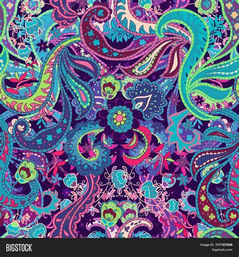 Seamless Paisley Vector And Photo Free Trial Bigstock