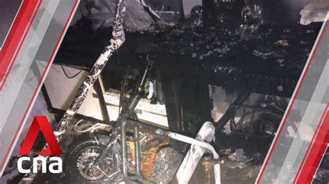 Elderly man brought to hospital goodyfeed.com image: PMD-related fire breaks out in Sembawang flat - YouTube