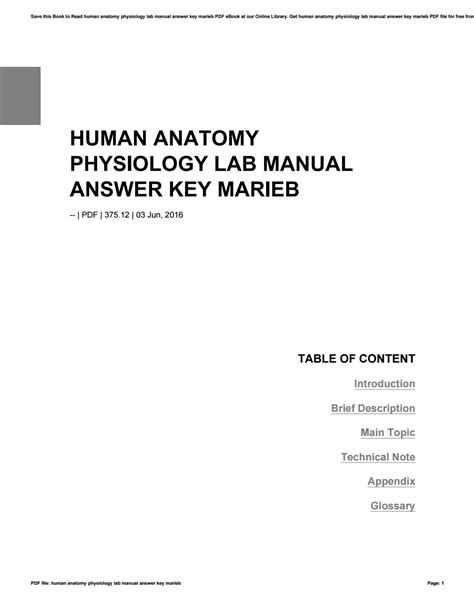 Human Anatomy Physiology Lab Manual Answer Key Marieb By Preseven66 Issuu