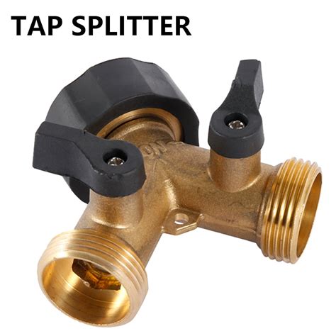 Hotbest Double Tap Connector Splitter Faucet Faucet Y 2 Way Garden