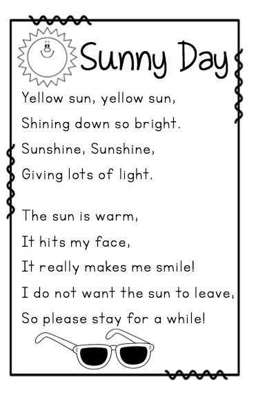 Poems About Weather And Seasons English Poems For Kids Kids Poems