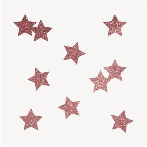 Pink Sparkly Stars Clipart Aesthetic Free Vector Rawpixel Nohat