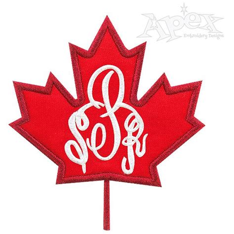 Canada Maple Leaf Applique Embroidery Design | Apex Embroidery Designs ...
