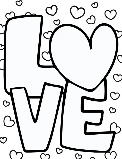 Heart Print Out Coloring Pages Home Design Ideas