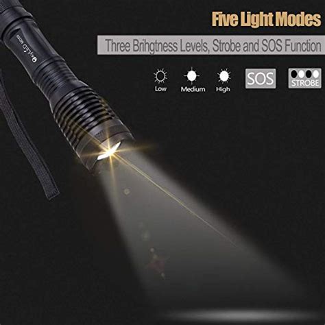 Rechargeable Led Tactical Flashlight Oxyled Md50 Super Bright 900