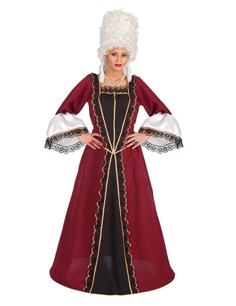 Costume Barocco Bordeaux Donna Costumi Adultie Vestiti Di Carnevale