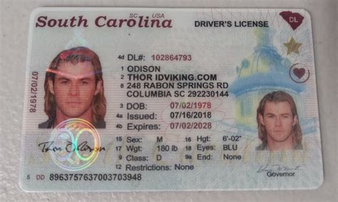 South Carolina Drivers License Template V1 Fake Template F4d