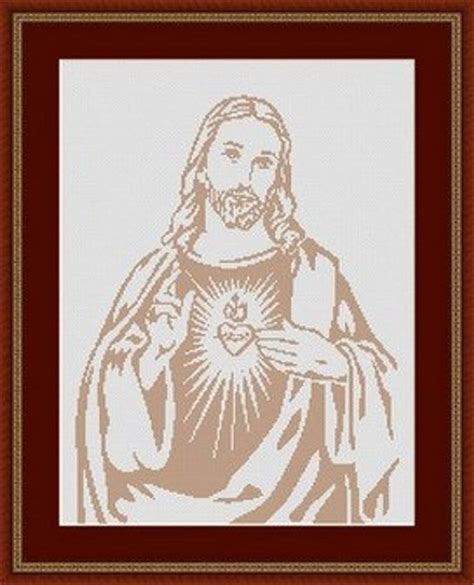 Jesus God Counted Cross Stitch Pattern Grille Point De Croix Etsy In