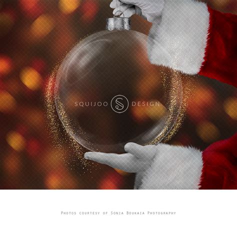 Santas Magic Ornament Digital Backdrop