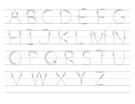 Printable Traceable Alphabet Letters Activity Shelter