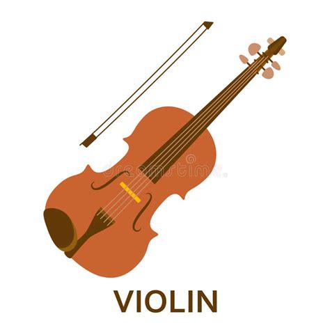 Icono Del Instrumento De Música Violín Ilustración Del Vector