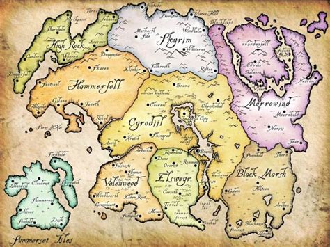Oblivion Map With Annotations The Elder Scrolls Iv Guide