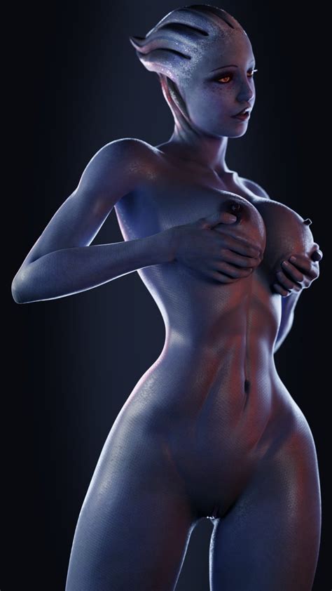 rule 34 1girls 3d alien alien girl asari bioware blue skin breast grab breasts electronic arts