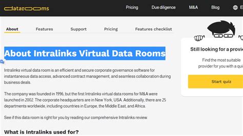 About Intralinks Virtual Data Rooms Citrix Virtual Data Room Part