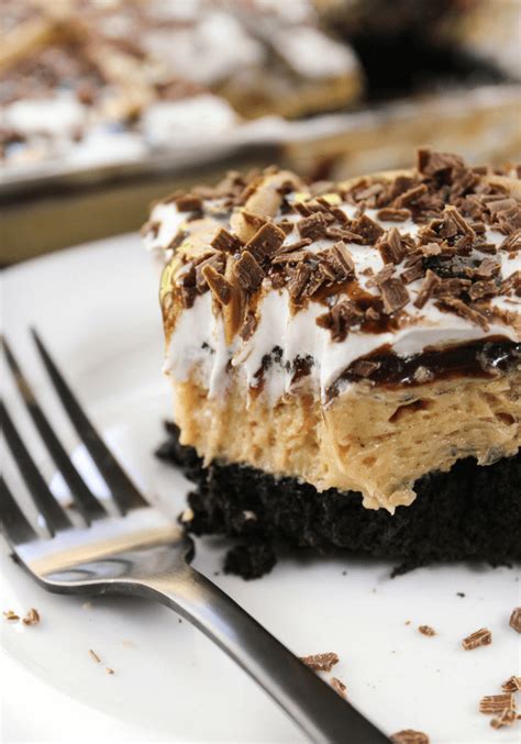 A light cookie with a chocolate crunch. Peanut Butter and Chocolate Layered Dessert | Simply Made ...