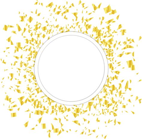 Forma De Celebração Com Confete Dourado Png Celebração Confete