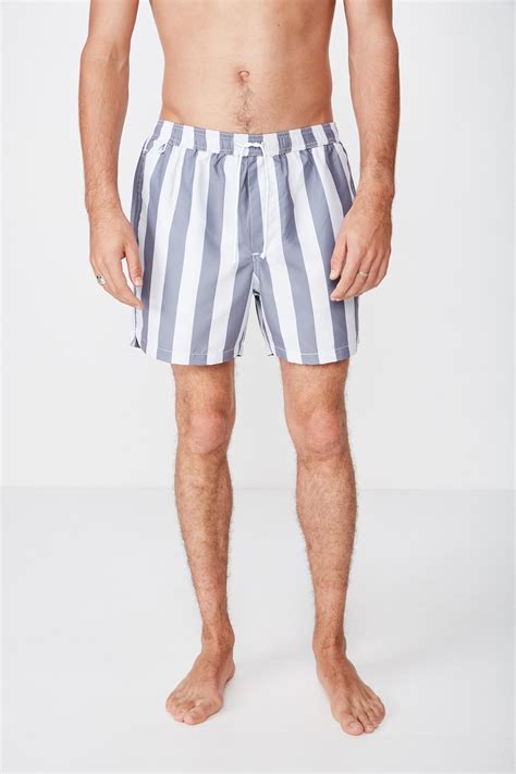 Basic Swimshorts Greythick Stripe Cotton On Swimwear