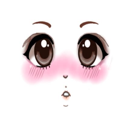 Roblox normal face template by takeshiuchihahyuga on deviantart. anime face roblox robloxface - Sticker by