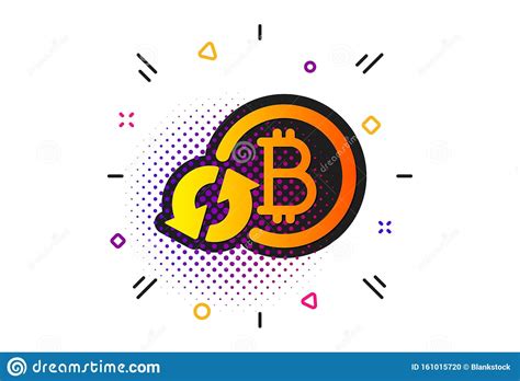Bitcoin Icon Refresh Cryptocurrency Coin Sign Vector Stock Vector