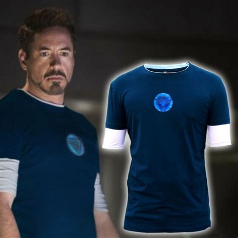 avengers endgame iron man t shirt tony stark luminous short sleeve cotton tee mens tshirts