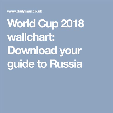 World Cup 2018 Wallchart Download Your Guide To Russia World Cup 2018