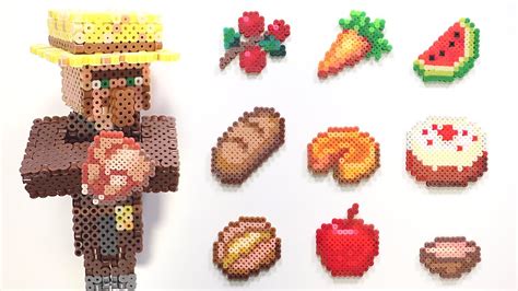 DIY Easy Minecraft Thanksgiving Foods Mini Perler Bead Crafts YouTube