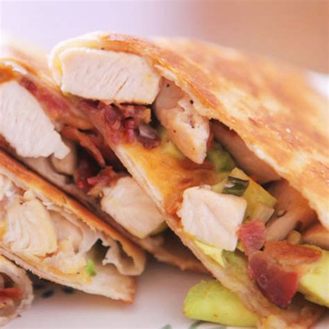 Cheesy Chicken Bacon And Avocado Quesadillas Recipe Recipes Mexican