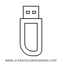 Flash Drive Coloring Page Ultra Coloring Pages