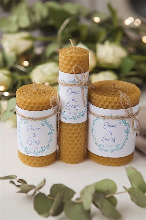 Set Of 10 Personalized Custom Candle Wedding Favor Candles Etsy