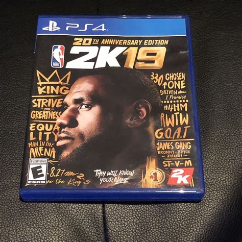 Pre Owned Nba 2k19 Ps4 Video Game 20th Anniversary Lebron Edition Case