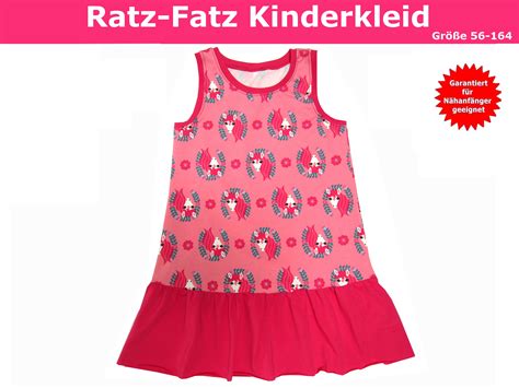 Für mädchen gehen leggings sowieso immer, im winter wie im sommer, zu einem kleidchen oder zu einem hoodie. Ratz-Fatz Kinderkleid, Nähanleitung & Schnittmuster