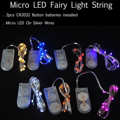 100pcslot 2cr2032 Small Battery Operated String Led Light 2m 20 Tiny