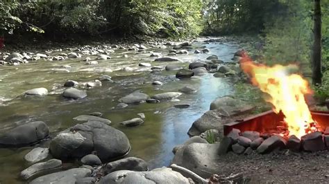 3h Campfire By The River With Naturesounds To Meditate Learn Relax