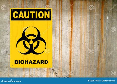 Caution Biohazard Poster Stock Photo Image Of Area Symbol 280571922