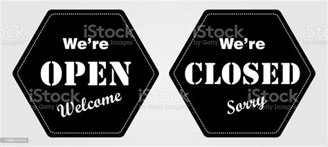 Open And Closed Signs Stock Illustration Download Image Now
