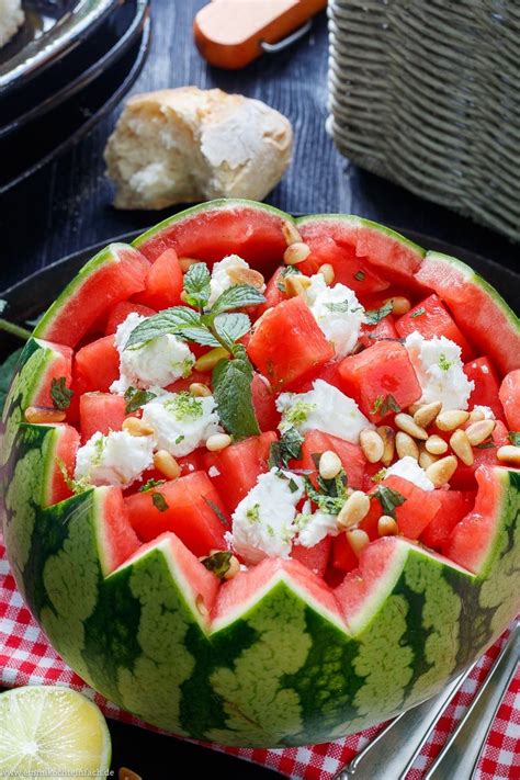 wassermelonen feta salat schnell and einfach rezept salat mit melone kalorienarmes essen