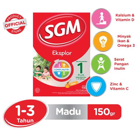 Jual SGM Eksplor 1 1 3 Tahun 150 Gram Vanilla Madu Shopee Indonesia