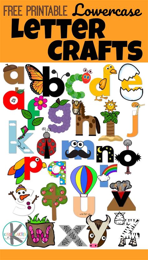 Free Printable Lowercase Alphabet Crafts Alphabet Crafts Preschool