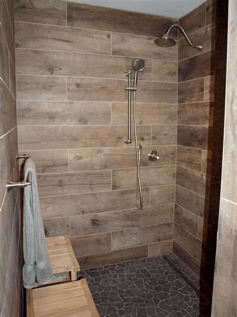 Simple Walk In Shower Designs 2021 Rustic Bathroom Shower Wood Look